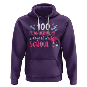 100th Day Of School Hoodie 100 Flamazing Days Flamingo TS09 Purple Printyourwear