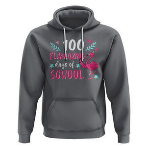 100th Day Of School Hoodie 100 Flamazing Days Flamingo TS09 Charcoal Printyourwear