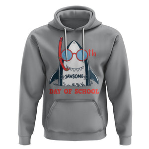 100th Day Of School Hoodie 100 Jawsome Days Funny Shark TS09 Sport Gray Printyourwear