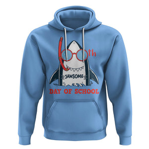 100th Day Of School Hoodie 100 Jawsome Days Funny Shark TS09 Carolina Blue Printyourwear