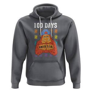 100th Day Of School Hoodie 101 Days Smarter Cool Bigfoot Sasquatch TS09 Charcoal Printyourwear
