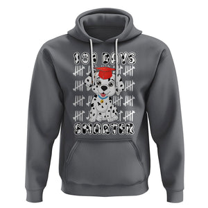 100th Day Of School Hoodie 101 Days Smarter Cute Dalmatian Dog TS09 Charcoal Printyourwear