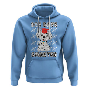100th Day Of School Hoodie 101 Days Smarter Cute Dalmatian Dog TS09 Carolina Blue Printyourwear