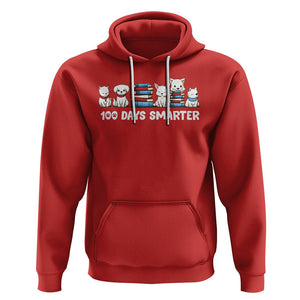 100th Day Of School Hoodie 101 Days Smarter Cute Dog Puppy TS09 Red Printyourwear