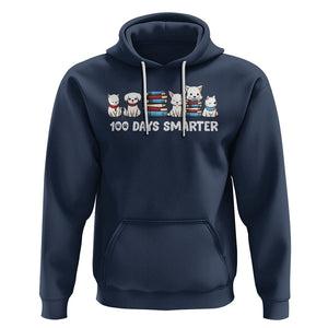 100th Day Of School Hoodie 101 Days Smarter Cute Dog Puppy TS09 Navy Printyourwear
