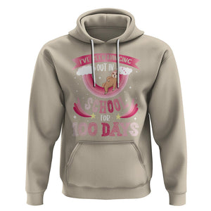 100th Day Of School Hoodie Hanging Out In School For 100 Days Funny Sloth TS09 Sand Printyourwear