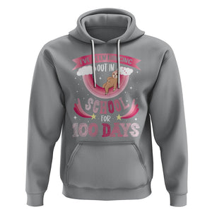 100th Day Of School Hoodie Hanging Out In School For 100 Days Funny Sloth TS09 Sport Gray Printyourwear