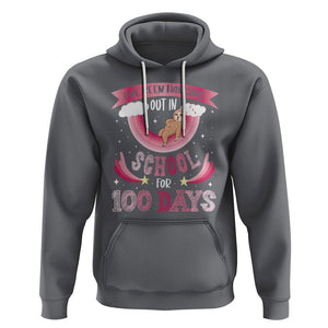 100th Day Of School Hoodie Hanging Out In School For 100 Days Funny Sloth TS09 Charcoal Printyourwear