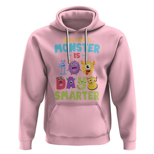 100th Day Of School Hoodie This Little Monster is 100 Days Smarter TS09 Light Pink Printyourwear