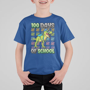 100th Day Of School Smarter Cool Dinosaur Boy T Shirt For Kid TS09 Royal Blue Printyourwear