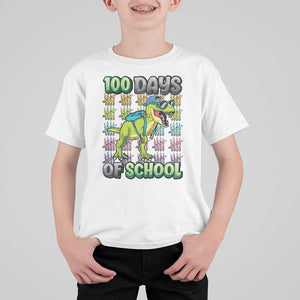 100th Day Of School Smarter Cool Dinosaur Boy T Shirt For Kid TS09 White Printyourwear
