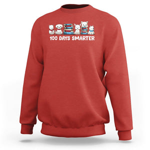 100th Day Of School Sweatshirt 101 Days Smarter Cute Dog Puppy TS09 Red Printyourwear