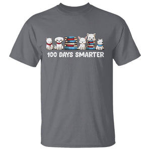 100th Day Of School T Shirt 101 Days Smarter Cute Dog Puppy TS09 Charcoal Printyourwear