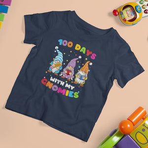 100th Day Of School T Shirt For Kid 100 Days With My Gnomies Smarter TS09 Navy Printyourwear