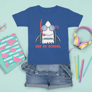 100th Day Of School T Shirt For Kid 100 Jawsome Days Funny Shark TS09 Royal Blue Printyourwear