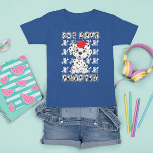 100th Day Of School T Shirt For Kid 101 Days Smarter Cute Dalmatian Dog TS09 Royal Blue Printyourwear