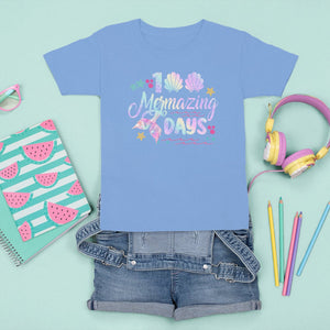 100th Day Of School T Shirt For Kid 101 Mermazing Days Mermaid TS09 Carolina Blue Printyourwear