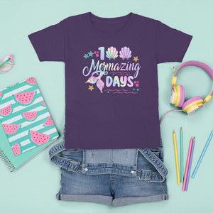 100th Day Of School T Shirt For Kid 101 Mermazing Days Mermaid TS09 Purple Printyourwear