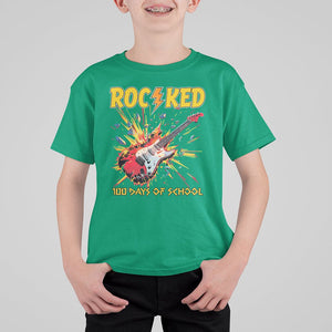 100th Day Of School T Shirt For Kid I Rocked 100 Days Funny Rock Lover Guitar TS09 Irish Green Printyourwear