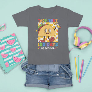 100th Day Of School T Shirt For Kid Taco Bout 100 Days Mexico Food TS09 Charcoal Printyourwear