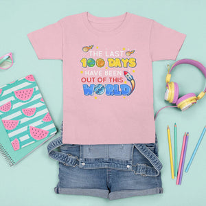 100th Day Of School T Shirt For Kid The Last 100 Days Have Been Out Of This World Outer Space TS09 Light Pink Printyourwear