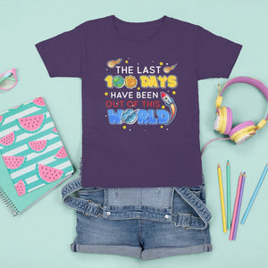 100th Day Of School T Shirt For Kid The Last 100 Days Have Been Out Of This World Outer Space TS09 Purple Printyourwear
