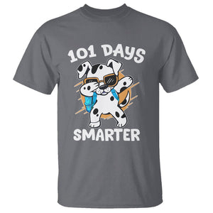 101 Days of School Dalmatian Dog T Shirt Dabbing 101 Days Smarter TS02 Charcoal Printyourwear