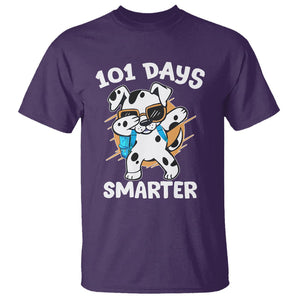 101 Days of School Dalmatian Dog T Shirt Dabbing 101 Days Smarter TS02 Purple Printyourwear