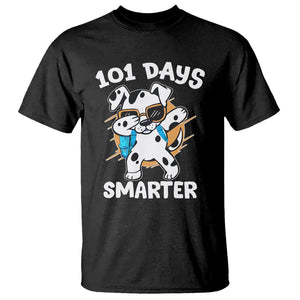 101 Days of School Dalmatian Dog T Shirt Dabbing 101 Days Smarter TS02 Black Printyourwear