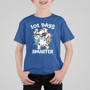 101 Days of School Dalmatian Dog T Shirt For Kid Dabbing 101 Days Smarter TS02 Royal Blue Printyourwear