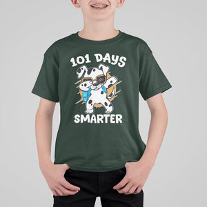 101 Days of School Dalmatian Dog T Shirt For Kid Dabbing 101 Days Smarter TS02 Dark Forest Green Printyourwear