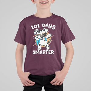 101 Days of School Dalmatian Dog T Shirt For Kid Dabbing 101 Days Smarter TS02 Maroon Printyourwear