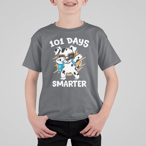 101 Days of School Dalmatian Dog T Shirt For Kid Dabbing 101 Days Smarter TS02 Charcoal Printyourwear