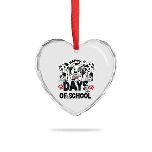 101 Days Of School Dalmatian Dogs Heart Crystal Glass Ornament Happy 101th Day TS02 Print Your Wear