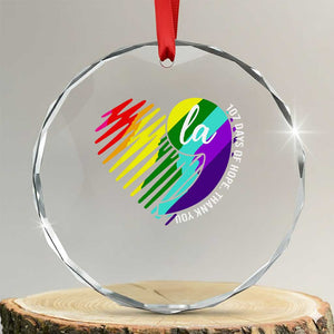 107 Days of Hope Thank You Kamala Crystal Glass Ornament Comma La TS10 Transparent Glass 3'' Circle Print Your Wear