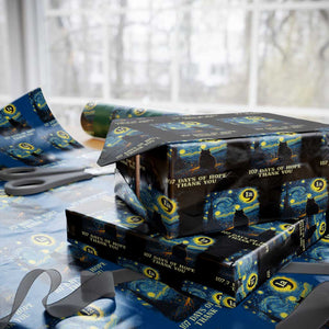 107 Days of Hope Thank You Kamala Wrapping Paper Roll Cat Starry Night Van Gogh Comma La Harris TS10 Black Print Your Wear