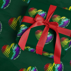 107 Days of Hope Thank You Kamala Wrapping Paper Roll Comma La TS10 Green Print Your Wear