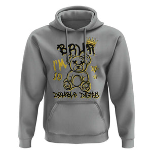 10th Birthday Hoodie Bruh I'm Double Digits 10 Years Old Kid TS11 Sport Gray Print Your Wear