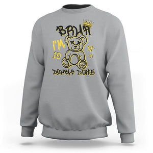 10th Birthday Sweatshirt Bruh I'm Double Digits 10 Years Old Kid TS11 Sport Gray Print Your Wear