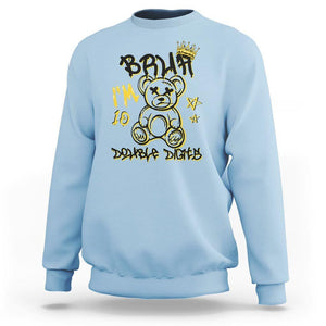 10th Birthday Sweatshirt Bruh I'm Double Digits 10 Years Old Kid TS11 Light Blue Print Your Wear
