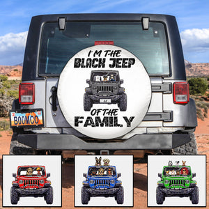 Personalized Jeep Tire Cover, Im The Black Jeep Of The Family CTM Custom - Printyourwear