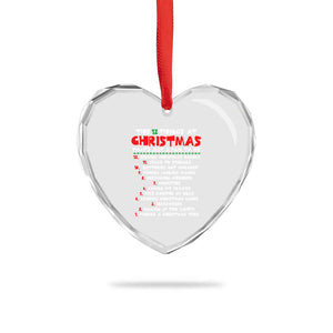 12 Pains of Christmas Parody Heart Crystal Glass Ornament Funny Twist on the 12 Days of Christmas Tradition TS02 Print Your Wear