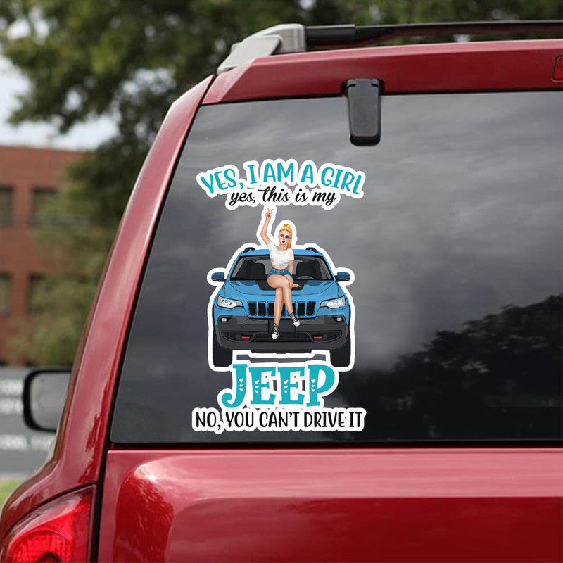 Personalized Jeep Decal This Is My Jeep You Cant Drive It CTM 13x13cm Custom - Printyourwear