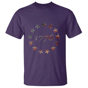 13 Star Flag Betsy Ross Distressed American Flag 1776 USA T Shirt 4th Of July TS11 Purple Print Your Wear