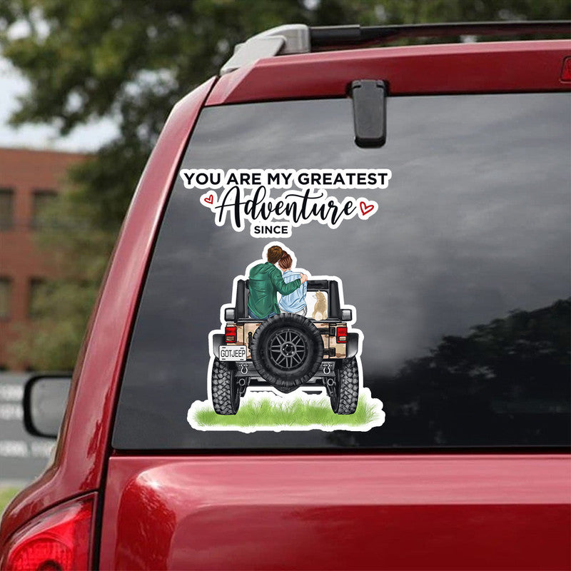 Personalized Jeep Decal You Are My Greatest Adventure and Dog s CTM 13x13cm Custom - Printyourwear