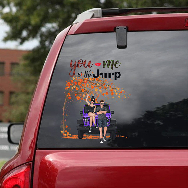 Personalized Jeep Decal You Me and The Jeep Fall Vibes NO.2 CTM 13x13cm Custom - Printyourwear
