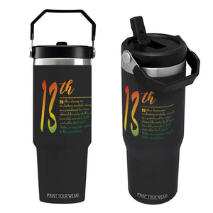 13th Amendment of U.S. Constitution Flip Straw Tumbler Juneteenth Black History TS11 One Size: 30 oz Black Print Your Wear