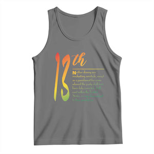 13th Amendment of U.S. Constitution Tank Top Juneteenth Black History TS11 Black Heather Print Your Wear