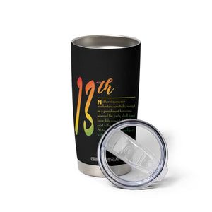 13th Amendment of U.S. Constitution Tumbler Cup Juneteenth Black History TS11 Print Your Wear