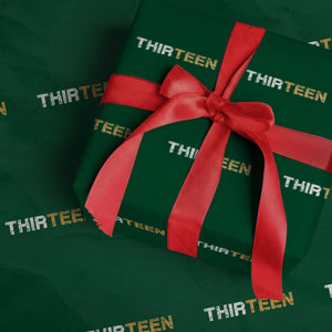 13th Birthday Wrapping Paper Roll Thirteen Teen 13 Year Old Official Teenager Gifts TS10 Green Print Your Wear